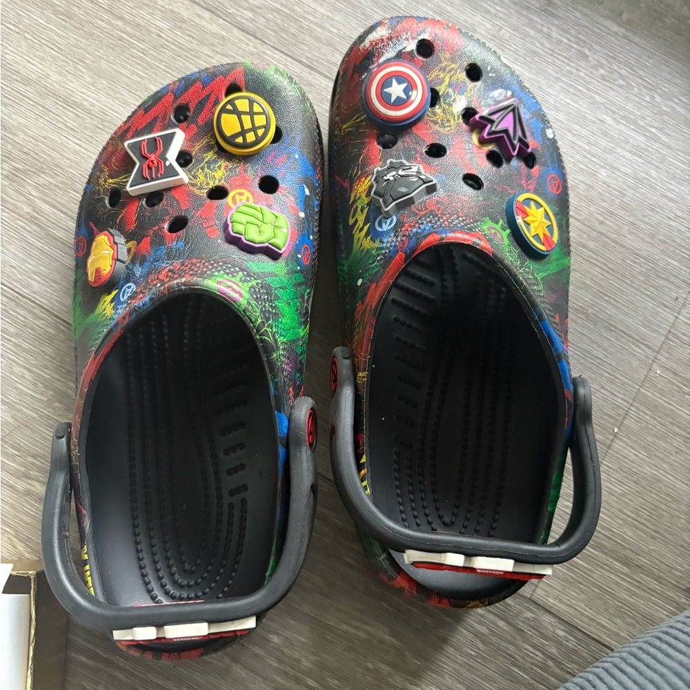 Marvel Crocs w/ jibbitz